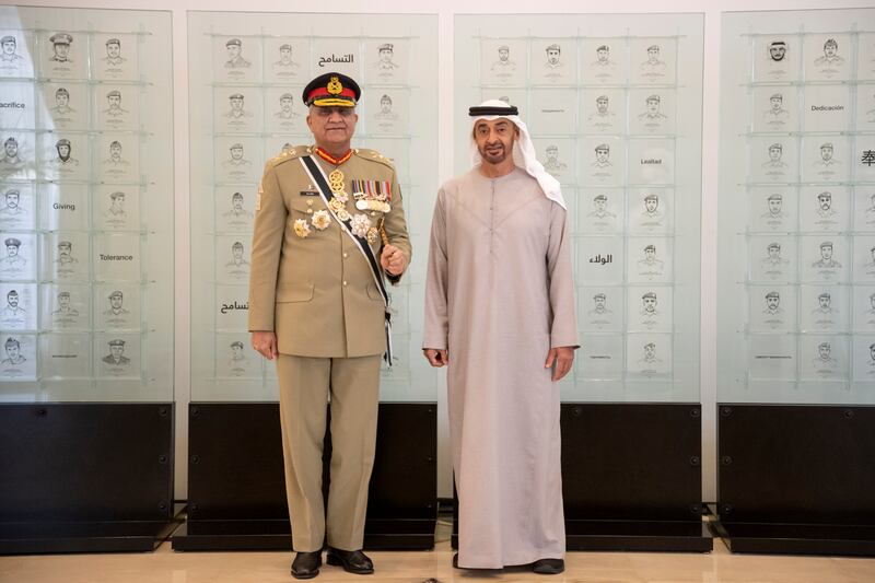 The award was given in recognition of Gen Bajwa's distinguished efforts in strengthening UAE-Pakistan's ties.