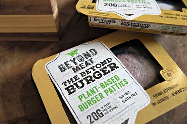 Shares in Beyond Meat, maker of the plant-based Beyond Burger product, are up 400 per cent since its stock market listing in May 2019. Bloomberg