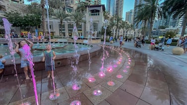 Marina Walk Fountain, Dubai. Antonie Robertson / The National