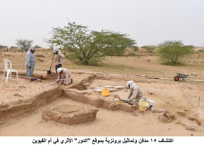 Ancient tombs and artefacts are uncovered at Ed-Dur archaeological site in Umm Al Quwain. Wam