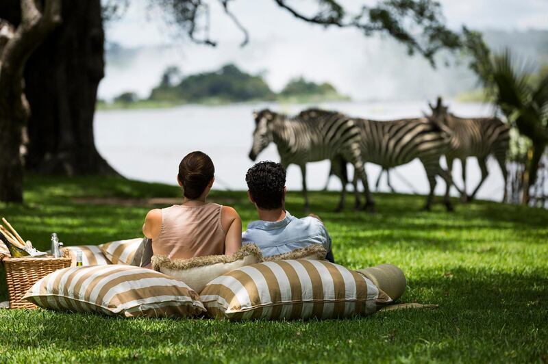 <p>Guests can enjoy any number of spots to take in the views of the river and the animals. The Royal Livingstone Zambia Hotel by Anantara</p>
