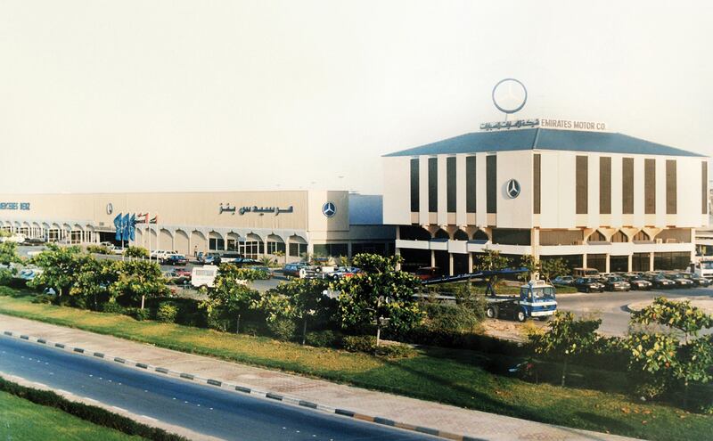 Emirates Motor Company showroom in Abu Dhabi circa 1995. Photo courtesy EMC