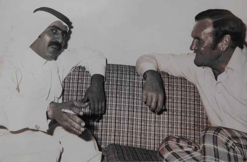 Don Revie with Sheikh Mana Bin Khalifa Al Maktoum.