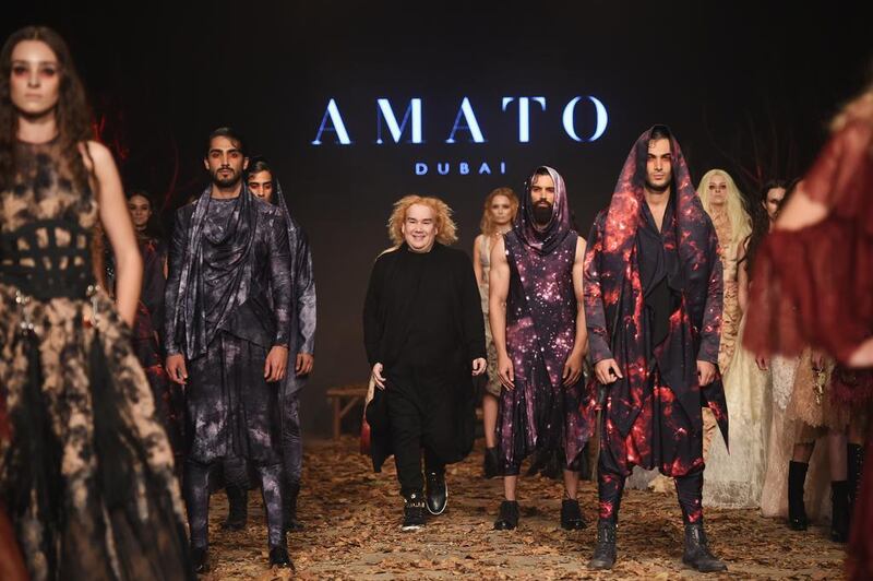 Furne One during the Amato show at the Fashion Forward Fall/Winter 2016 show held at the d3 in Dubai earlier this year. Courtesy Stuart C Wilson/Getty Images