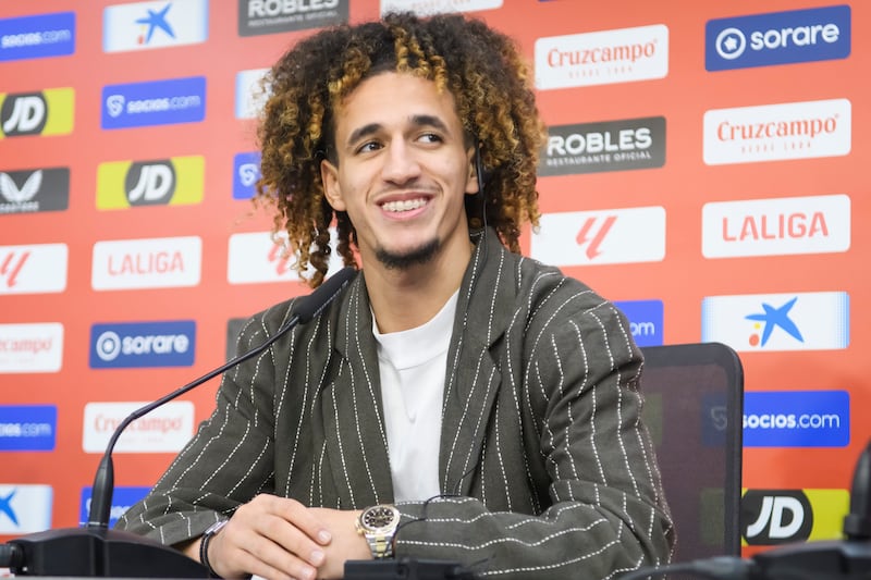 Sevilla have the option to buy Hannibal Mejbri for £14 million plus £3 million in add-ons. Manchester United have a buy-back option until June 2026, and a sizeable sell-on fee if he is sold elsewhere. EPA