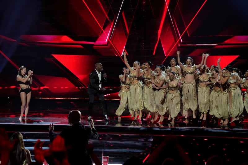 Kristy Sellars and Terry Crews react as Mayyas are announced the winners of season 17 of 'America's Got Talent'. Getty Images