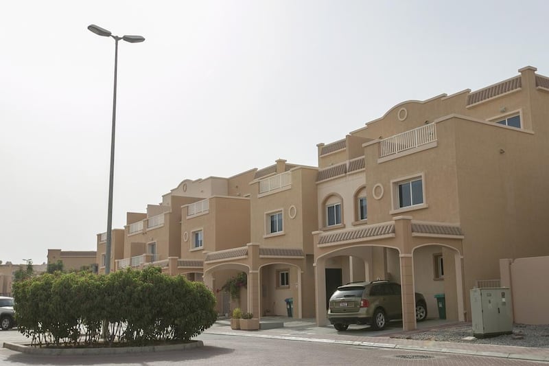 Al Reef villas: Dh190,000 for 5 bedrooms in 2014 and 2015. Lowest rent - Dh100,000 for 3 bedrooms in 2019. Mona Al Marzooqi / The National