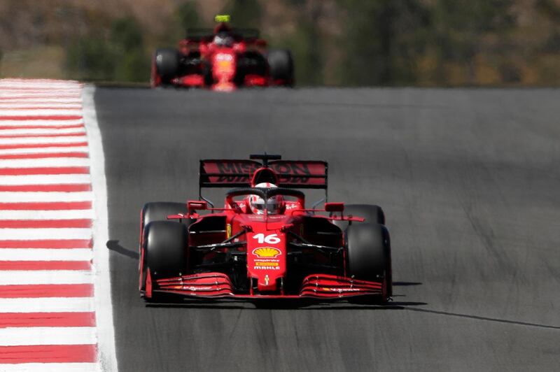 Ferrari driver Charles Leclerc during qualifying on Saturday. AP