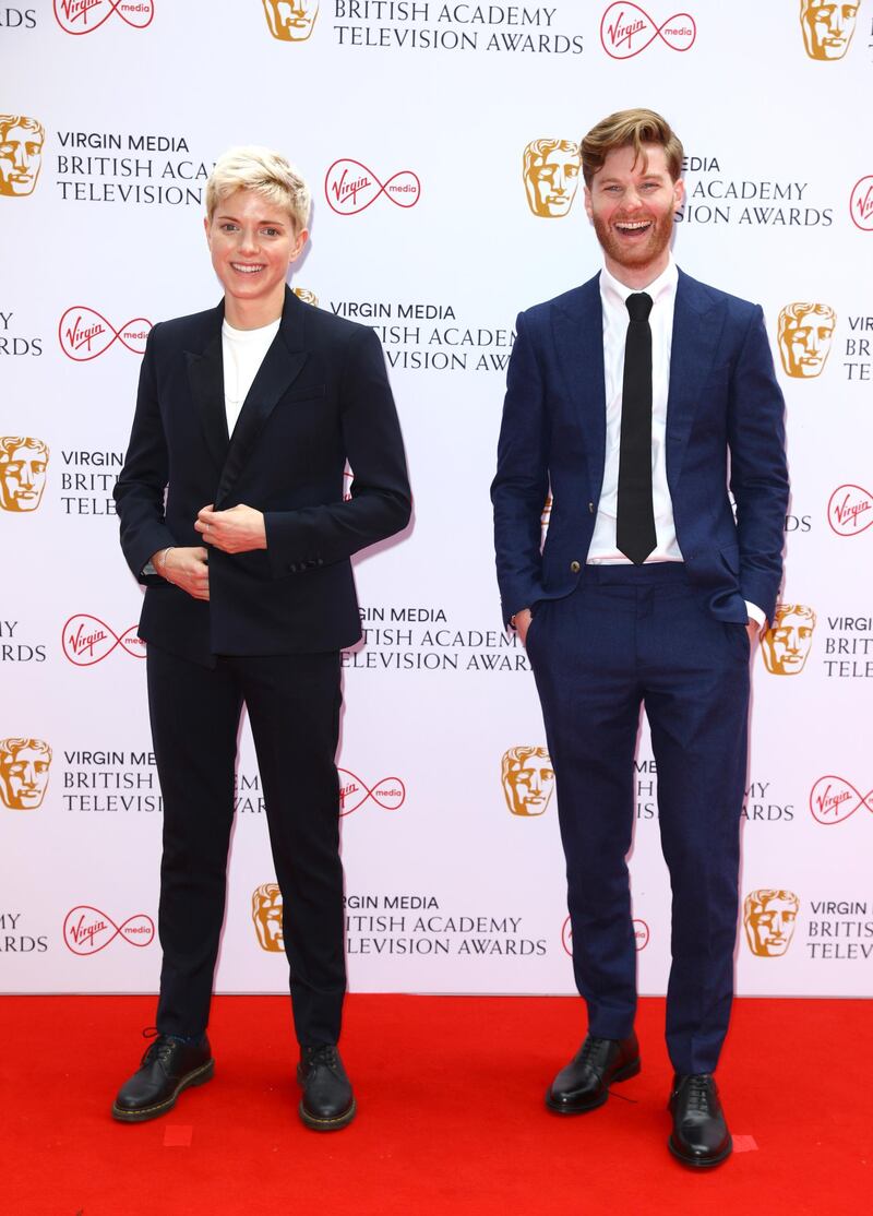 Actors and writers Mae Martin and Joe Hampson attend the Bafta Television Awards at Television Centre on June 6, 2021 in London, England. Getty Images