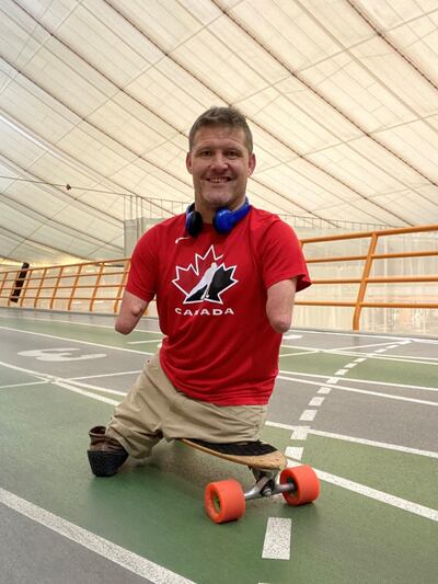 Most recent pic from training on the indoor track at Repsol Centre in Calgary. Photo by Chris Koch. (to go with Melanie Swan story)