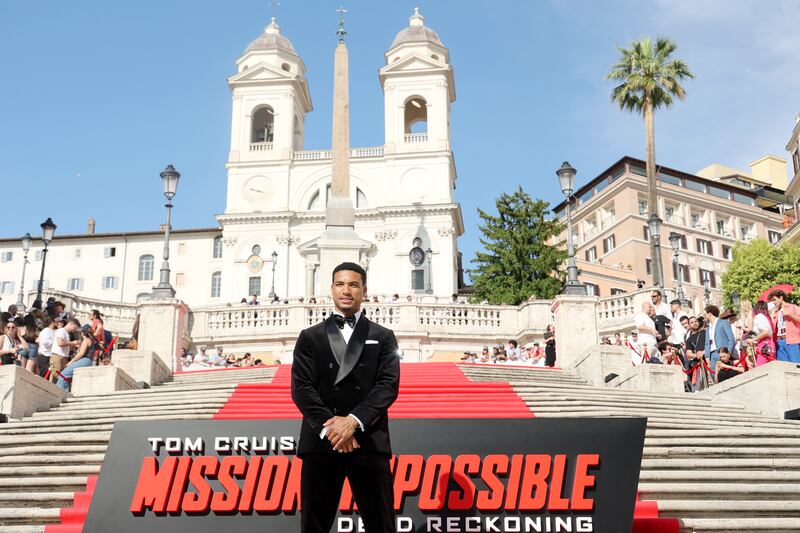 Actor Greg Tarzan Davis in Rome for the new Mission Impossible film premiere