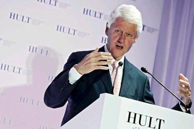 The former US president Bill Clinton awarded the $1 million prize at the Hult Global Case Challenge. Brian Ach /AP Images for Hult International Business School