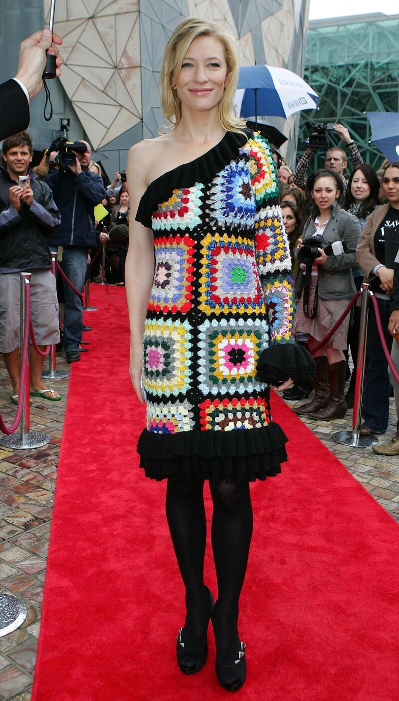 MELBOURNE, AUSTRALIA - SEPTEMBER 17:  Actress Cate Blanchett poses for photographers as she arrives at the "Screen Worlds: The story of film, television and digital culture" exhibition opening at  Federation Square on September 17, 2009 in Melbourne, Australia.  (Photo by Scott Barbour/Getty Images)