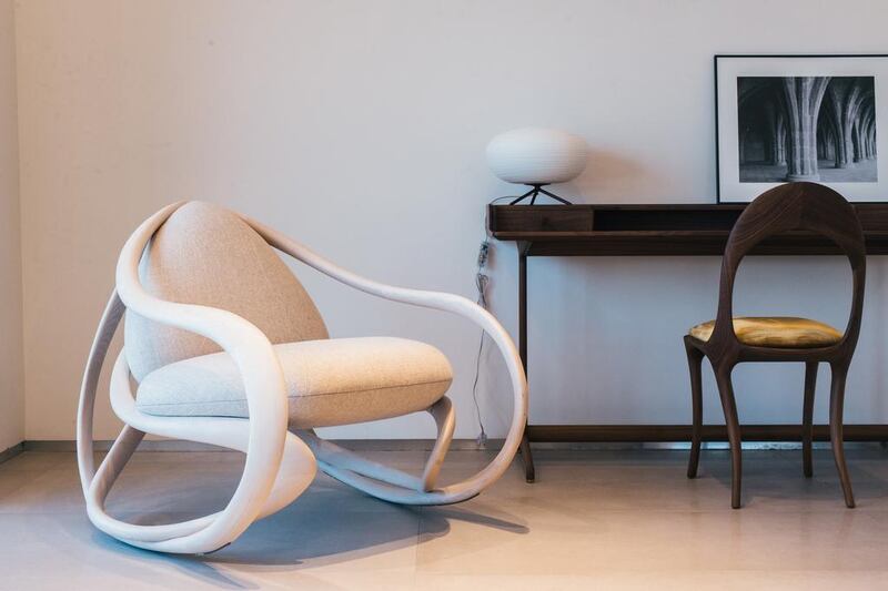 A chair by Giorgetti at the Obegi showroom. Alex Atack for The National.