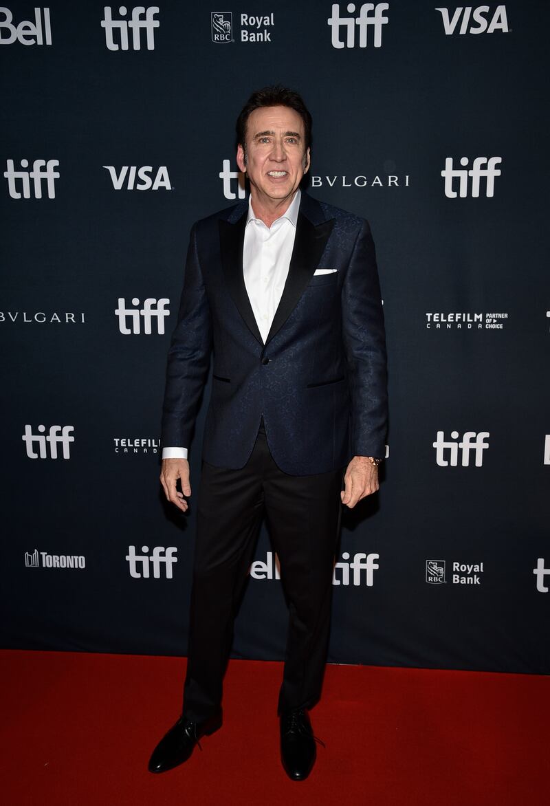 Nicolas Cage attends the premiere of 'Butcher's Crossing'. Invision / AP