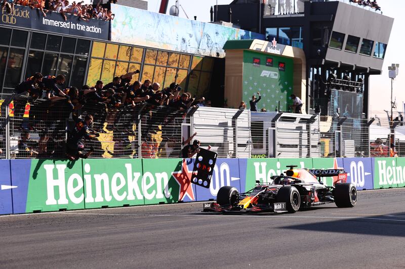 Max Verstappen wins the Dutch GP. Getty