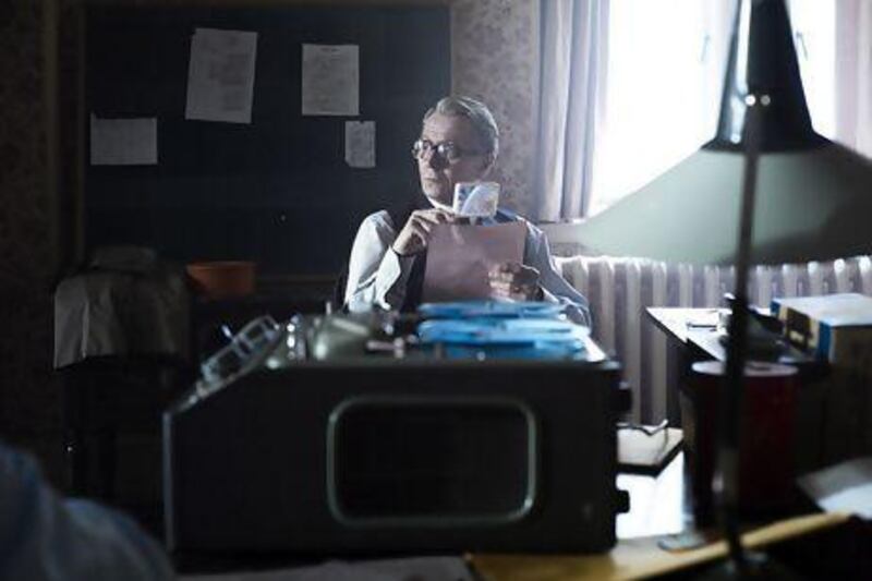 Gary Oldman as George Smiley in the spy thriller Tinker, Tailor, Soldier, Spy.