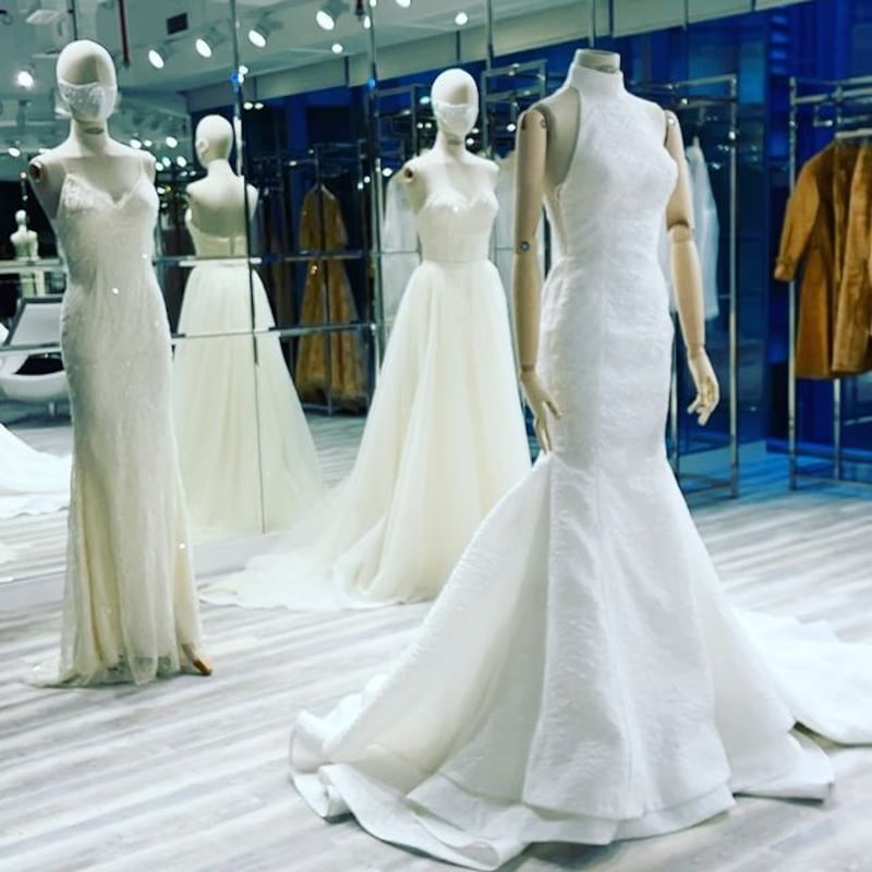 Dresses on display at Atelier Ignacio. Photo: Atelier Ignacio / Instagram