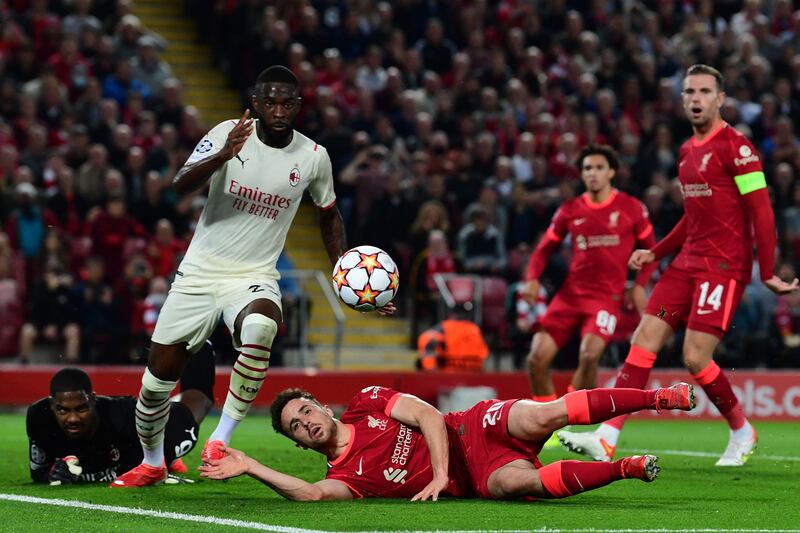 Fikayo Tomori - 7. The former Chelsea defender threw his body at everything. He made a superb block from Salah but was unlucky to deflect Alexander-Arnold’s effort into the net. AFP