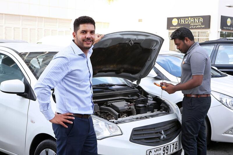 Imad Hammad cofounded CarSwitch.com, which acts in the same way an estate agent would to sell a property, and takes the process of offloading a vehicle out of the sellers’ hands. Pawan Singh / The National