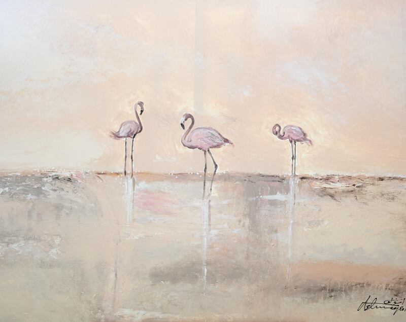 Ashwaq Abdulla's paintings of Abu Dhabi wildlife have been on display at Saadiyat Rotana Resort and Villas
