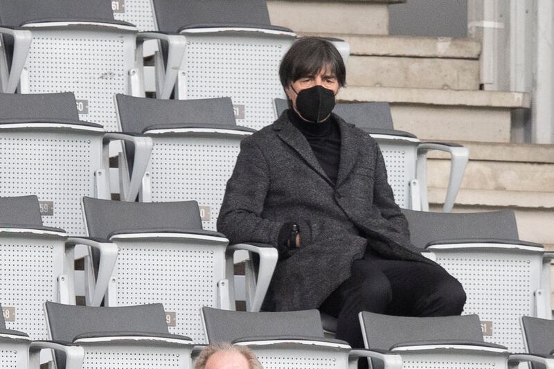 German national team manager Joachim Low watches the game. AP