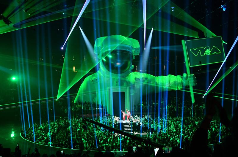 Rapper Busta Rhymes performs during the 2021 MTV Video Music Awards. AFP