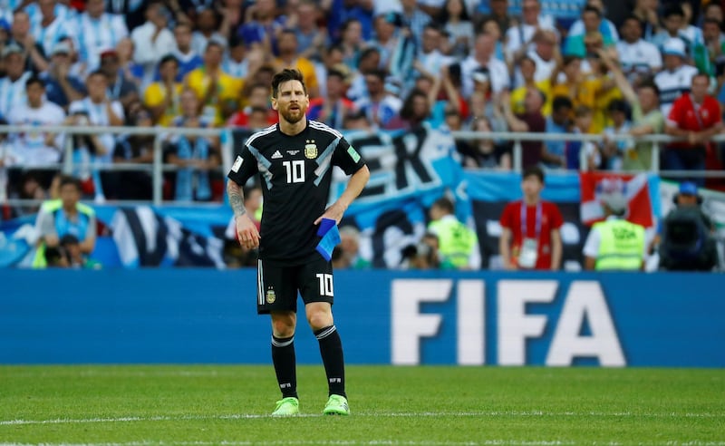 Soccer Football - World Cup - Group D - Argentina vs Iceland - Spartak Stadium, Moscow, Russia - June 16, 2018   Argentina's Lionel Messi reacts after the match               REUTERS/Kai Pfaffenbach     TPX IMAGES OF THE DAY