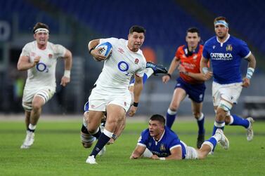 England scrum half Ben Youngs makes a break to score his side's second try against Italy at Olimpico Stadium. Getty Images