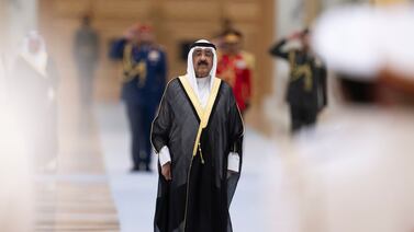 Kuwaiti Emir Sheikh Meshal has led the country since December. Abdulla Al Neyadi / UAE Presidential Court