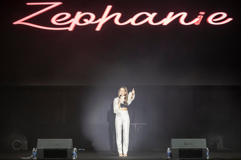 Filipino singer Zephanie Dimaranan also took to the stage.