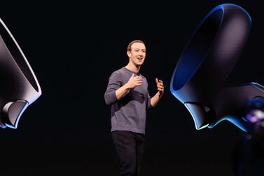 Facebook CEO Mark Zuckerberg introduces the new Oculus Quest as he delivers the opening keynote at the Facebook F8 Conference at McEnery Convention Center in San Jose, California on April 30, 2019. Got a crush on another Facebook user? The social network will help you connect, as part of a revamp unveiled Tuesday that aims to foster real-world relationships and make the platform a more intimate place for small groups of friends. / AFP / Amy Osborne