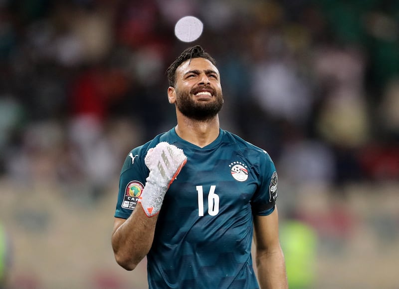 Egypt goalkeeper Mohamed Abou Gabal made a crucial save during the penalty shootout. Reuters