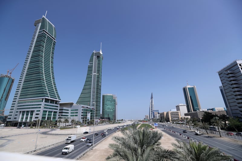 FILE PHOTO: Bahrain Financial Harbour (L) and Bahrain World Trade Center are are seen in diplomatic area in Manama, Bahrain, February 28, 2018. Picture taken February 28, 2018. REUTERS/Hamad I Mohammed/File Photo