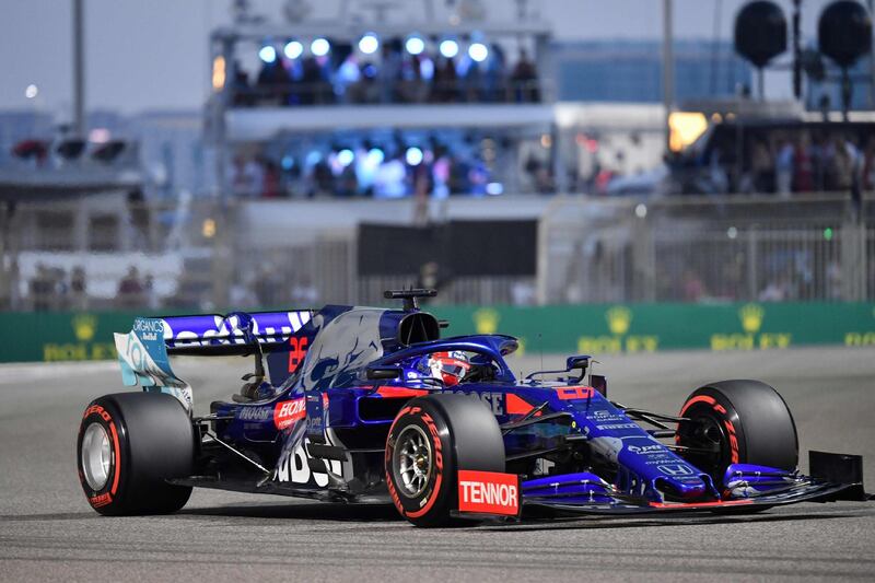Toro Rosso's Daniil Kvyat during qualifying at the Yas Marina Circuit in Abu Dhabi.  AFP