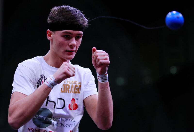 British flyweight Ivan Price during the public work out. Reuters