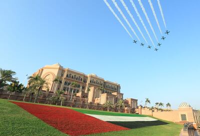 An air show will be visible in the skies above the Corniche. Photo: Emirates Palace Mandarin Oriental