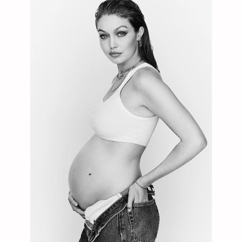 Gigi Hadid shared this picture from a photoshoot at 33 weeks on Instagram. Instagram / Gigi Hadid