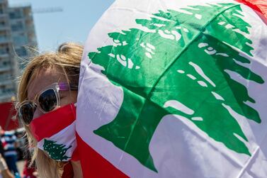 Lebanese protesters rallied outside the country's Central Bank on May Day. AP Photo