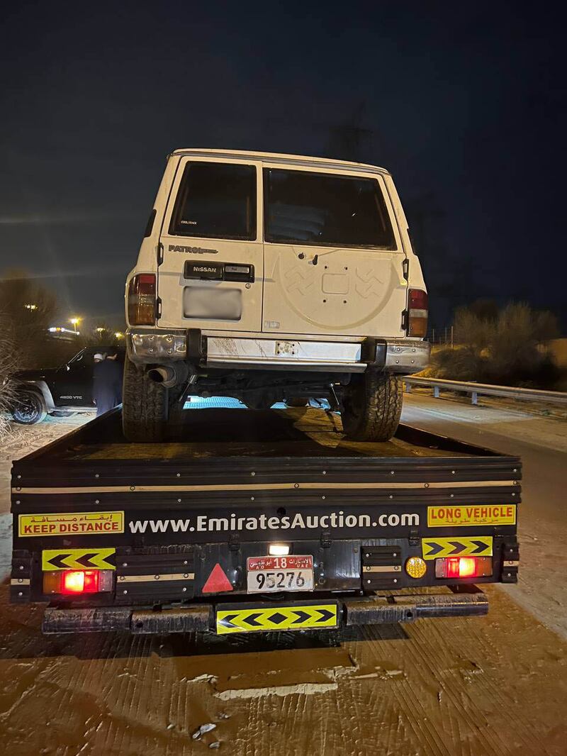 A vehicle seized by Dubai Police after performing stunts.  Photo: Dubai Police