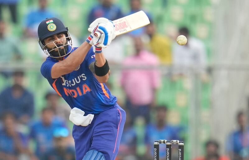 Virat Kohli on the attack against Sri Lanka in Thiruvananthapuram. AP