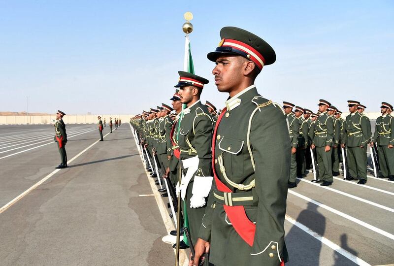 National Service recruits graduate from the programme at Abu Dhabi's main parade ground. Wam