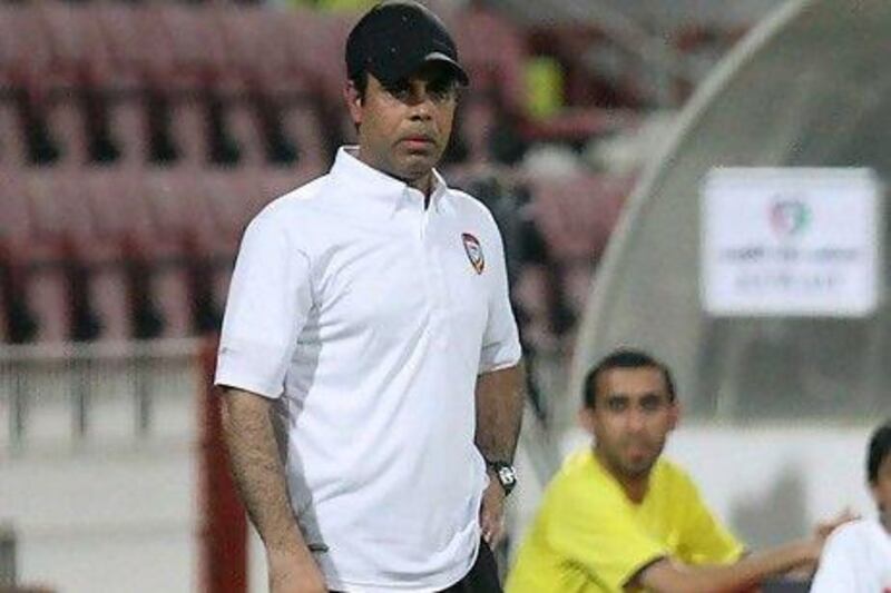 Mahdi Ali has been in charge of the UAE national football team for three friendly matches. Pawan Singh / The National