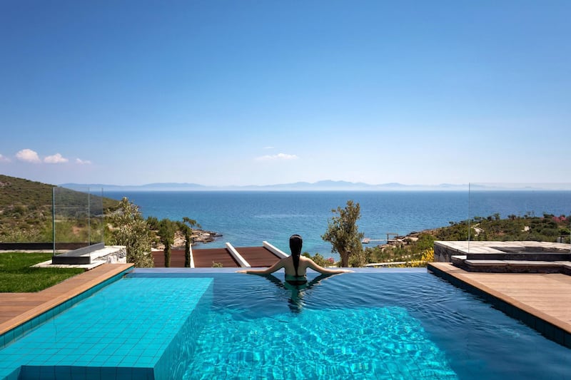 The resort's Ridge Villas are set on the hillside and some have their own infinity pools. Six Senses Kaplankaya