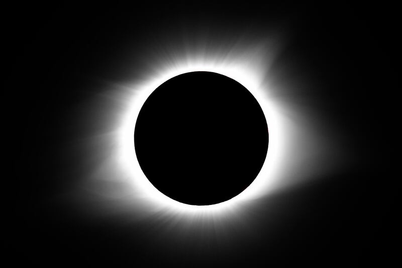 The moon covers the sun during a total eclipse in Cerulean, Kentucky. Timothy Easley / AP Photo