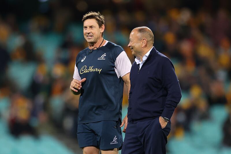 England coach Eddie Jones was the subject of abuse from Australia fans during the Test at the Sydney Cricket Ground on July 16, 2022. Getty Images