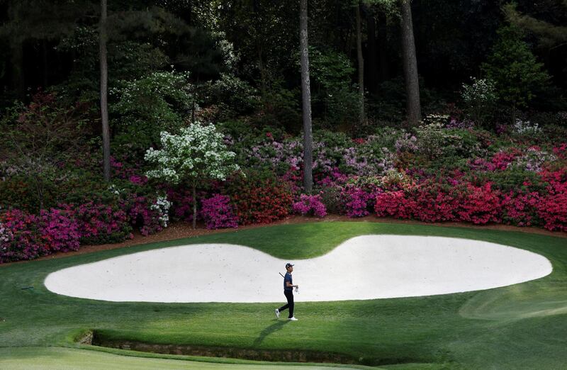 America's Kevin Na on the 13th hole during Round 4 of the Masters at Augusta National Golf Club on Sunday, April 11. Reuters