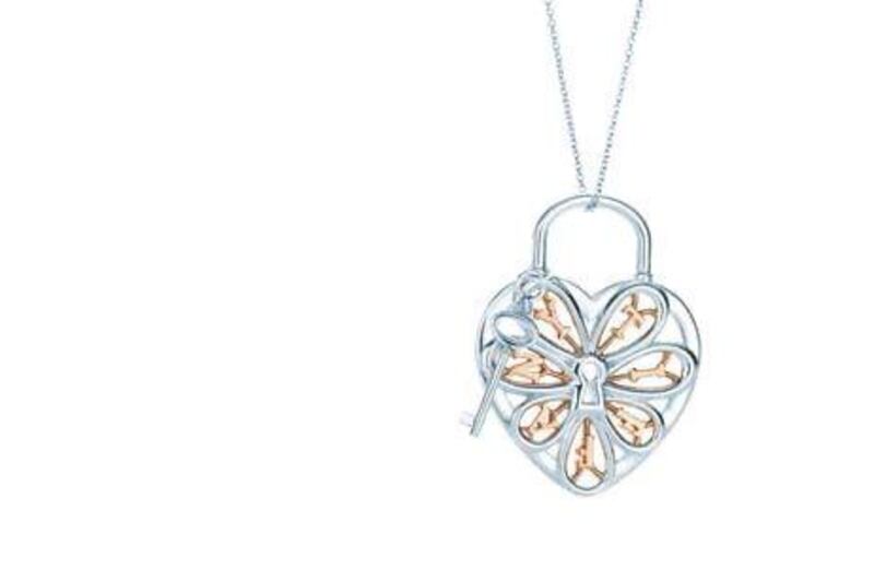 A gold heart pendant from Tiffany & Co. Courtesy Tiffany & Co