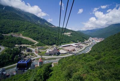 Gorky Gorod is a mountain resort where cable cars and gondolas used as ski-lifts in winter act as handy traveltors in summer. 