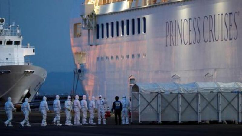 The Diamond Princess cruise ship was placed in quarantine off the port of Yokohama after a number of the 3,700 people on board were confirmed to have coronavirus. Getty Images